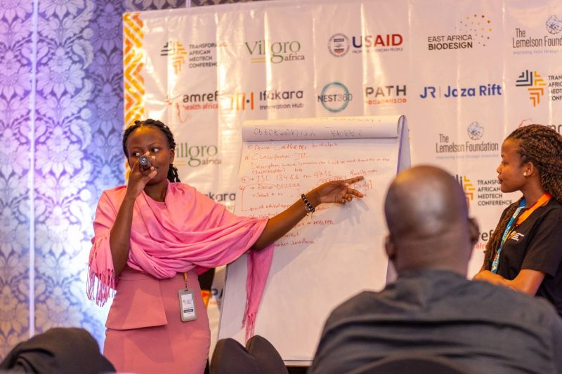 Vivian Arinaitwe presenting